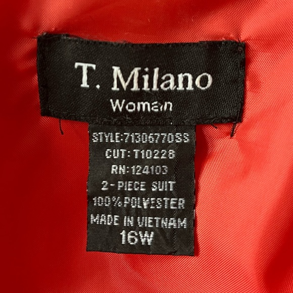 T. Milano Short Sleeve Blazer Peach Pink Size 16W - Picture 7 of 9